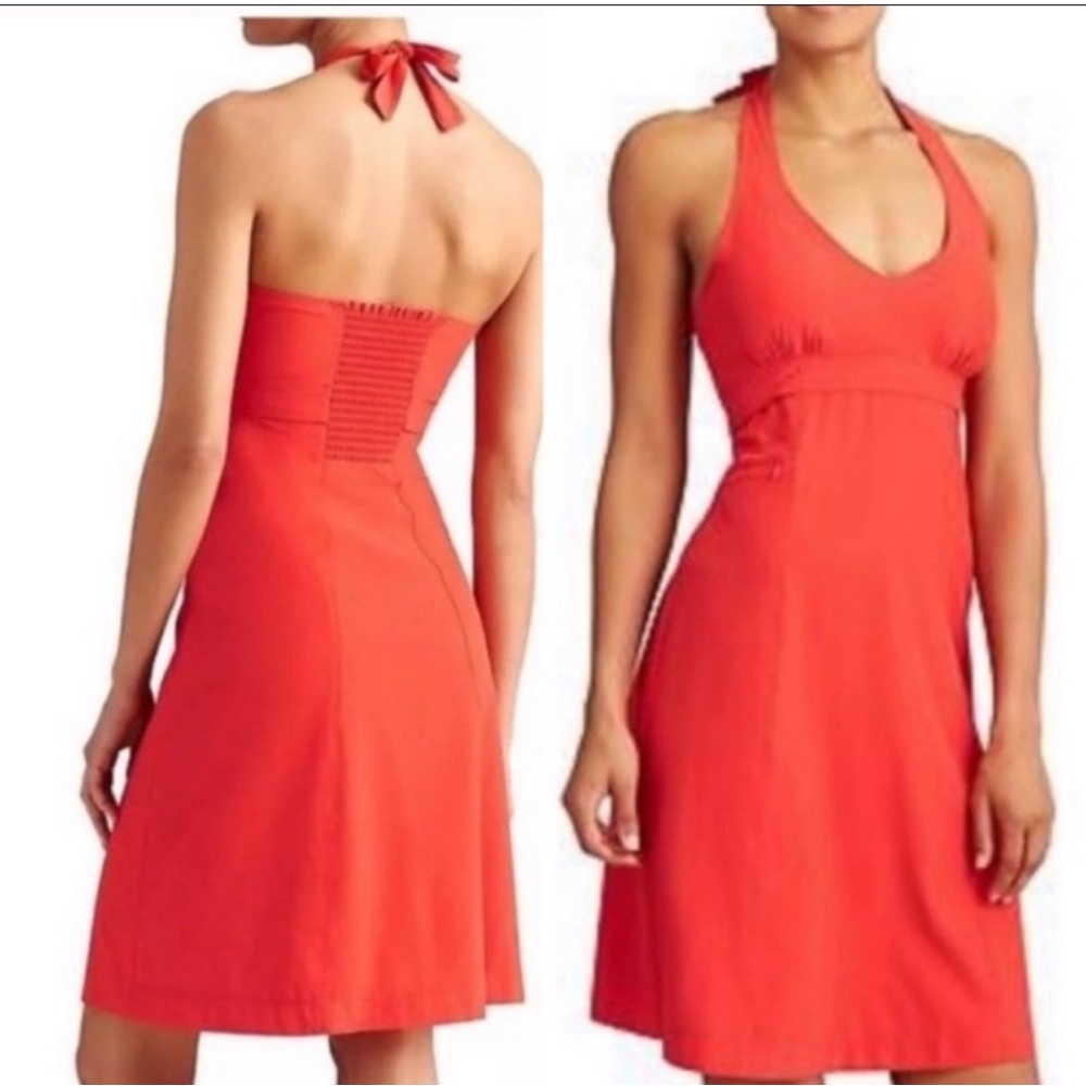 Athleta Vibrant Red Backless Dress